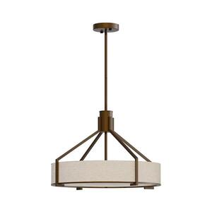 Open Design OR85648- Lustr na tyči DORETTO 4xE27/15W/230V pr. 50 cm hnědá/béžová OR85648 obraz