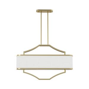 Open Design OR84856 - Lustr na tyči GERDO OVALE 6xE14/12W/230V mosaz/bílá OR84856 obraz