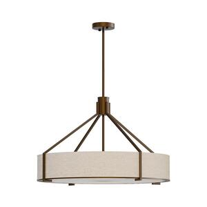 Open Design OR85679- Lustr na tyči DORETTO 6xE27/15W/230V pr. 70 cm hnědá/béžová OR85679 obraz