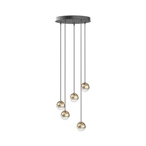 Open Design OR85518 - LED Lustr na lanku BOLICINA 5xLED/5W/230V zlatá/černá OR85518 obraz