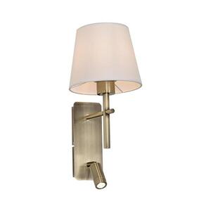 Zuma Line W4106-2AB+WH-LED Nást. lampa LUNA 1xE27/40W/230V + LED/2, 5W mosaz/bílá W4106-2AB+WH obraz