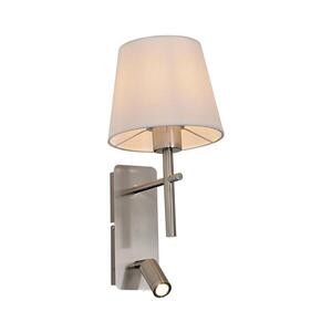 Zuma Line W4106-2SN+WH-LED Nást. lampa LUNA 1xE27/40W/230V + LED/2, 5W chrom/bílá W4106-2SN+WH obraz