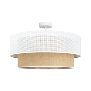 Přisazený lustr BORHO 1xE27/60W/230V pr. 50 cm bílá/juta 0378 obraz