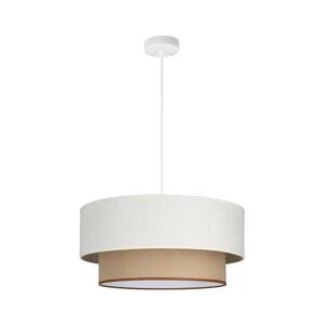 Lustr na lanku NATIA 1xE27/60W/230V pr. 45 cm bílá/hnědá H0234 obraz