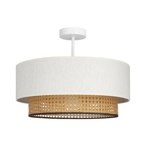 Přisazený lustr NATIA 1xE27/60W/230V pr. 45 cm bílá/hnědá H0239 obraz