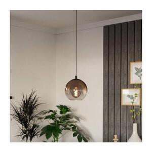 Eglo 901923 - Lustr na lanku ARISCANI 1xE27/60W/230V černá/béžová/kouřová 901923 obraz