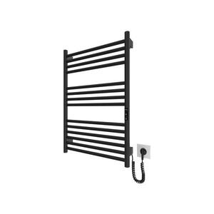 Mario-Radiators Koupelnový žebříkový radiátor HF GREENWICH 170W/230V 77x53 cm černá pravá kulatý 6.1.0302.06.BM obraz