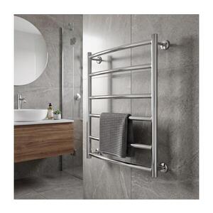 Mario-Radiators Koupelnový žebříkový radiátor INOX CLASSIC 122W/230V 57x53 cm nerez/lesklý chrom 1.8.044555.P obraz