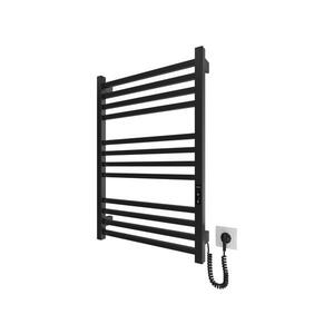 Mario-Radiators Koupelnový žebříkový radiátor HF LONDON 165W/230V 77x53 cm černá pravá 6.1.0102.06.BM obraz