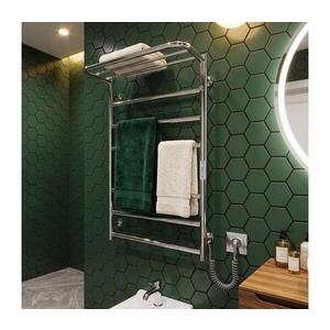 Mario-Radiators Koupelnový žebříkový radiátor HOME 95W/230V 77x53 cm nerez/chrom pravá 2.3.8600.10.P obraz