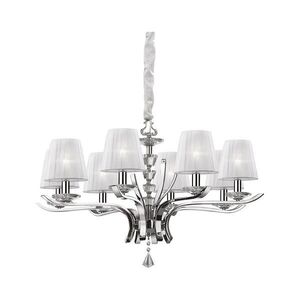 Ideal Lux - Lustr na řetězu PEGASO 8xE14/28W/230V pr. 76 cm lesklý chrom 59242 obraz