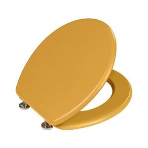 WENKO 25792100 - WC sedátko PRIMA 37x41 cm žlutá/stříbrná 25792100 obraz