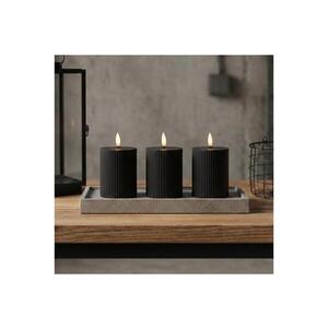Estilo Home SADA 3x LED Svíčka BRILLO LED/2xAA 10 cm černá + dálkové ovládání 5905623255194 obraz