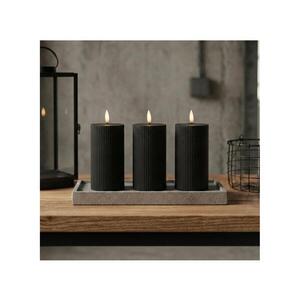 Estilo Home SADA 3x LED Svíčka BRILLO LED/2xAA 15 cm černá + dálkové ovládání 5905623255217 obraz