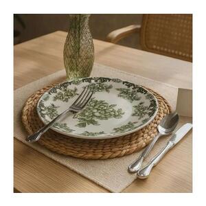 Jídelní sada 24 ks bílá/zelená/porcelán 430KSV6125 obraz