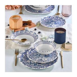 Jídelní sada 24 ks bílá/modrá/porcelán 430KSV6126 obraz