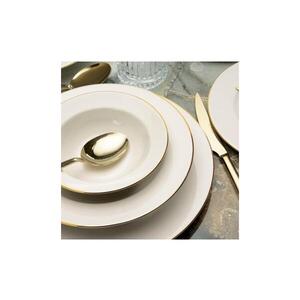 Jídelní sada 24 ks krémová/zlatá/porcelán 973BRS3168 obraz