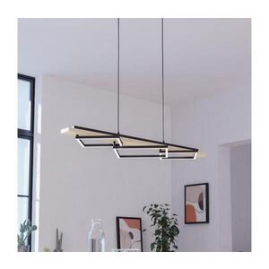 Eglo 901927 - LED St. lustr na lanku BOYAL 2xLED/13W/230V+LED/16W černá/béžová 901927 obraz