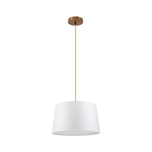 Lustr na lanku AIDA 1xE27/60W/230V pr. 35 cm dub/hnědá/bílá LM-1.98/DĄB RUSTIK/350 obraz