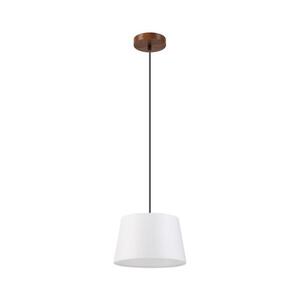 Lustr na lanku AIDA 1xE27/60W/230V pr. 25 cm dub/ořech/bílá LM-1.98/DĄB ORZECH/250 obraz
