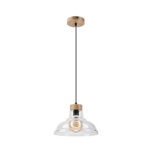 Lustr na lanku SINGLE 1xE27/60W/230V pr. 28 cm dub LM-1.312/DĄB obraz