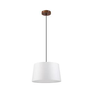 Lustr na lanku AIDA 1xE27/60W/230V pr. 35 cm dub/ořech/bílá LM-1.98/DĄB ORZECH/350 obraz