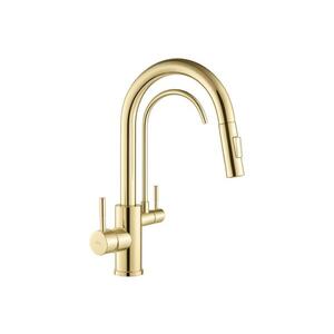 REA-B8989 - Dřez. baterie s vytahov. sprškou a filtrací ECO FRESH 37, 5 cm zlatá REA-B8989 obraz