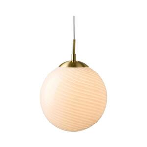 Halo Design 748457 - Lustr na lanku CANDY 1xE27/25W/230V pr. 25 cm krémová/mosaz 748457 obraz