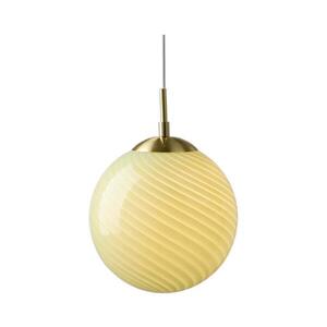 Halo Design 748525 - Lustr na lanku CANDY 1xE27/25W/230V pr. 25 cm zelená/mosaz 748525 obraz