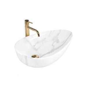 REA-U6501 - Umyvadlo na desku GRETA 40x65, 5 cm keramika/imitace kamene REA-U6501 obraz