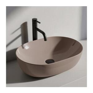REA-U6380 - Umyvadlo na desku LISA 35x49 cm keramika/lesklá hnědá REA-U6380 obraz