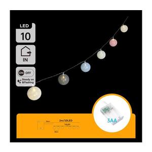 B.V. - LED řetěz 10xLED/3xAA 2m teplá bílá B103033WU obraz