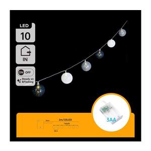 B.V. - LED řetěz 10xLED/3xAA 2m teplá bílá B103033WV obraz