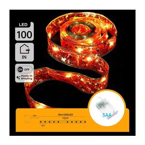 B.V. - LED řetěz 100xLED/3xAA 10m teplá bílá červená B103033XH obraz