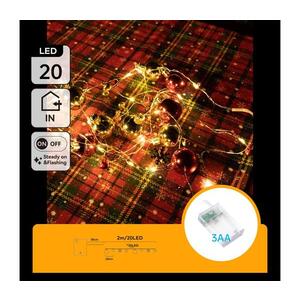 B.V. - LED řetěz 20xLED/3xAA 2m teplá bílá B103033XK obraz