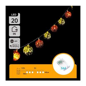 B.V. - LED řetěz 20xLED/3xAA 2m teplá bílá B103033XR obraz