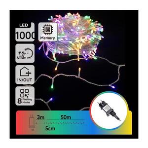 B.V. - LED Venkovní řetěz 1000xLED/8 funkcí 53m IP44 multicolor B10303ABLU obraz