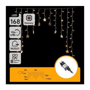 B.V. - LED Venkovní řetěz 168xLED 3x1, 5m IP44 teplá bílá hvězdy B10303ABGX obraz