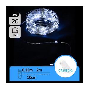 B.V. - LED řetěz 20xLED/2x3V 2m studená bílá B10303K0Y obraz