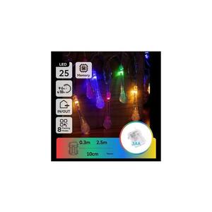 B.V. - LED RGBY Venkovní řetěz 25xLED/8 funkcí 3xAA 2, 5m IP44 kapky B10303K5D obraz