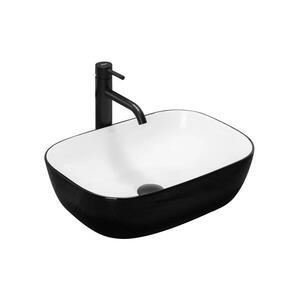 REA-U6332 - Umyvadlo na desku BELINDA 33x46, 5 cm keramika/černá/bílá REA-U6332 obraz