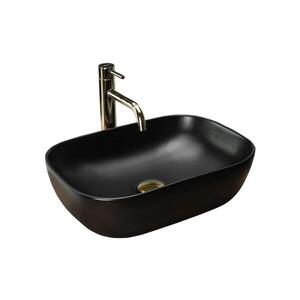 REA-U8470 - Umyvadlo na desku BELINDA 33, 5x46, 5 cm keramika/matná černá REA-U8470 obraz