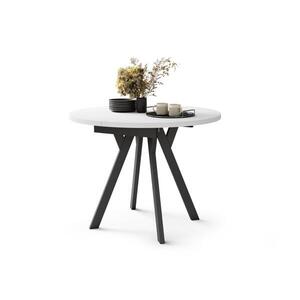 Rozkládací jídelní stůl ARTUR 90/145x90 cm bílá/černá 5903631916434 obraz