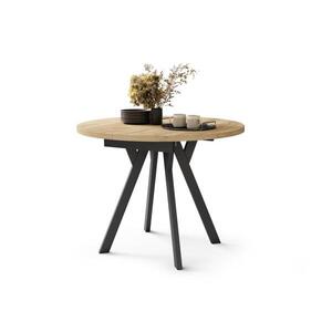 Rozkládací jídelní stůl ARTUR 90/145x90 cm dub craft/černá 5903631916465 obraz