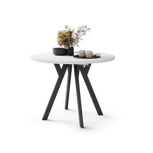 Rozkládací jídelní stůl ARTUR 100/150x100/200x100 cm bílá/černá 5903631916656 obraz