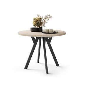 Rozkládací jídelní stůl ARTUR 100/150x100/200x100 cm béžová/černá 5903631916663 obraz