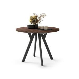 Rozkládací jídelní stůl ARTUR 100/150x100/200x100 cm dub/černá 5903631916694 obraz
