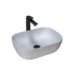 REA-U3801 - Umyvadlo na desku LIVIA 33, 5x46, 5 cm keramika/šedá/imitace kamene REA-U3801 obraz