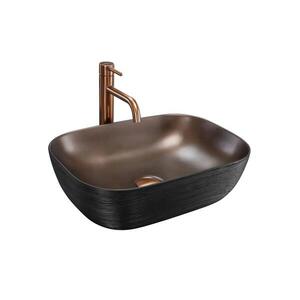 REA-U6384 - Umyvadlo na desku BELINDA 33x46, 5 cm keramika/černá/hnědá REA-U6384 obraz