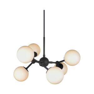 Halo Design 736546 - Lustr na lanku ATOM 6xG9/28W/230V pr. 45 cm černá/bílá 736546 obraz